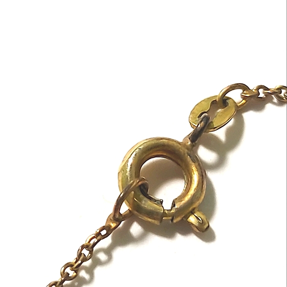 Vintage Glittering White Opal & Gold Filled Pendant & Chain (Libra Gemstone) - Picture 13 of 15